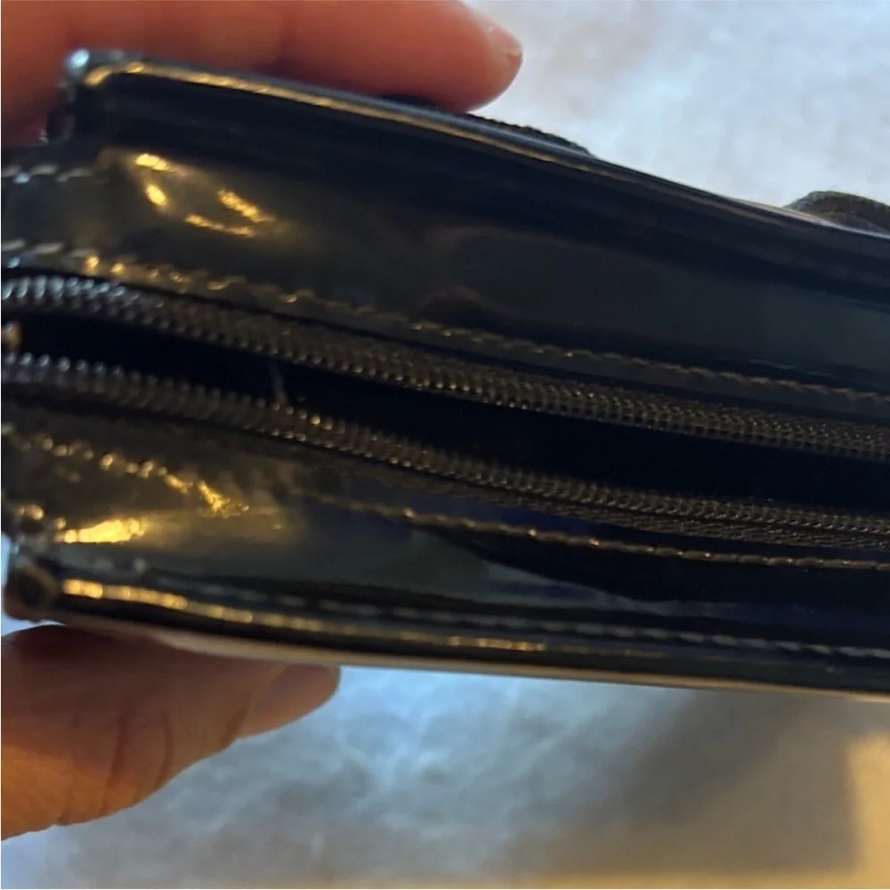 Salvatore Ferragamo Black Wallet with Gold Accents EUC